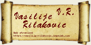 Vasilije Rilaković vizit kartica